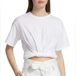 A.L.C. Mimi Cotton Jersey Tee - White XS
